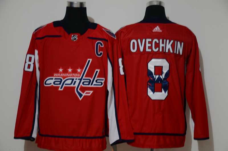 Men Washington Capitals 8 Ovechkin red Hockey Stitched Adidas NHL print Jerseys